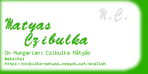 matyas czibulka business card