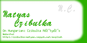 matyas czibulka business card